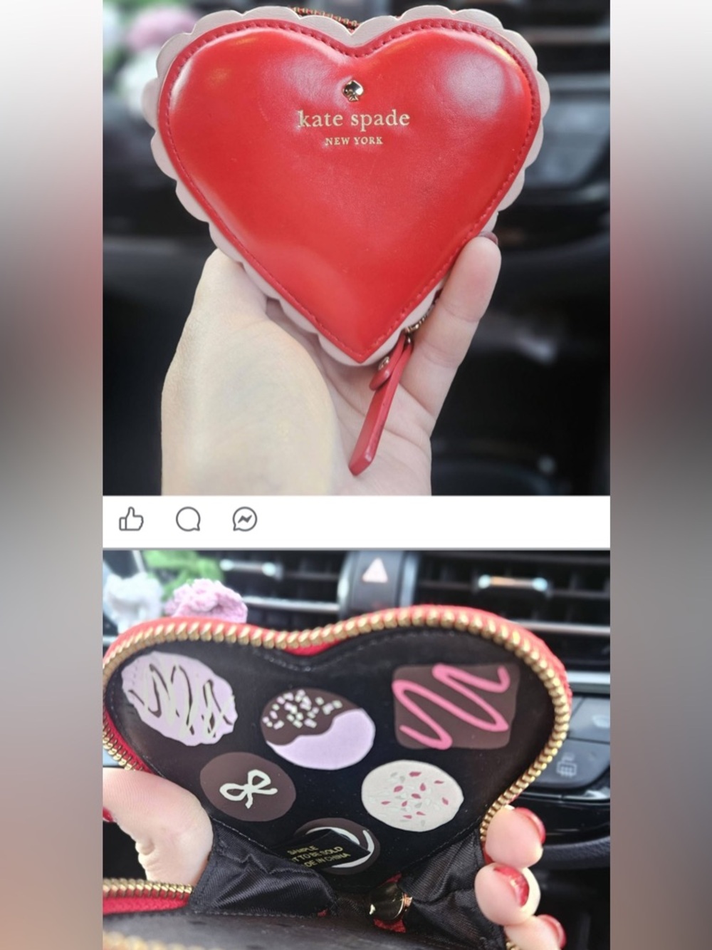 ISO kate spade red heart chocolate box yours truly coin pouch